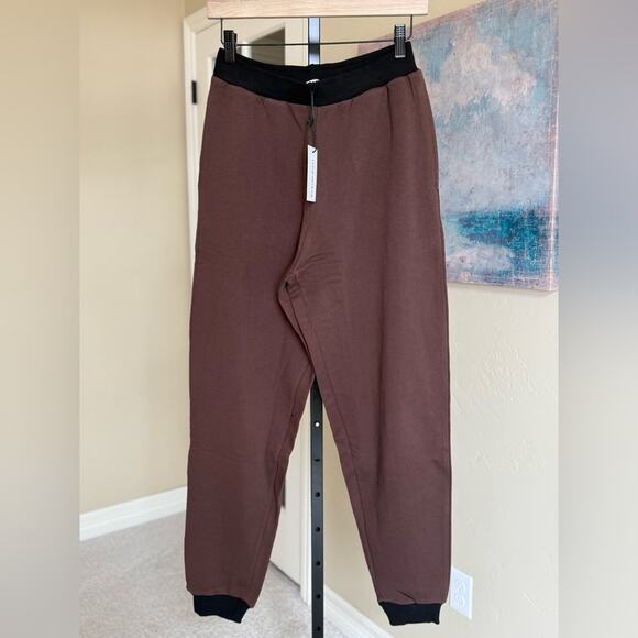 WeWoreWhat Cotton Slim Leg Joggers Women’s size small Black and Brown - Picture 2 of 5